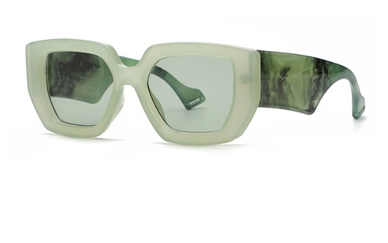 Green oversized sunglasses hotsell